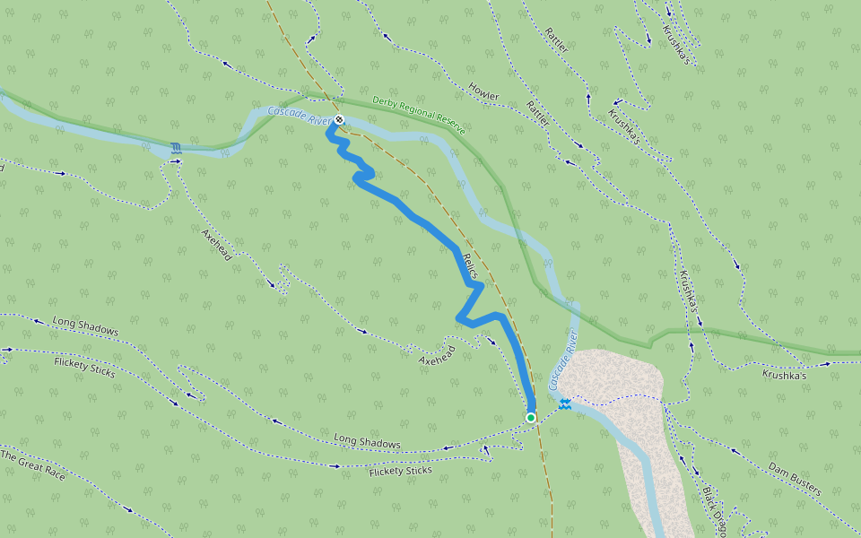 Relics walking route map in Derby