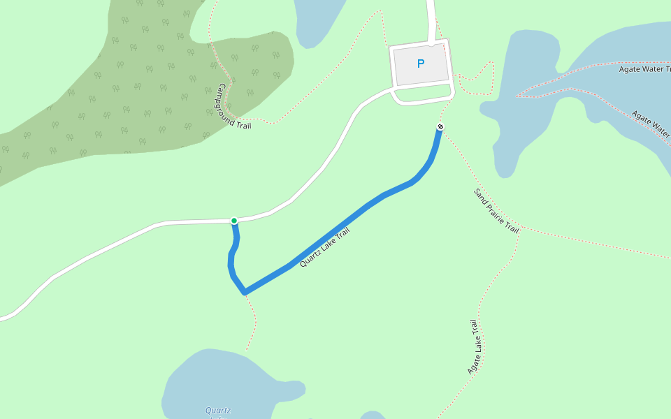 Quartz Lake Trail walking route map in La Grange