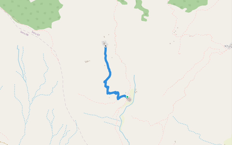Bumcha to Gayalpani walking route map in Rara