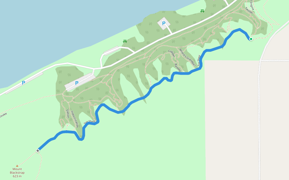 Top Shelf walking route map in Dundurn