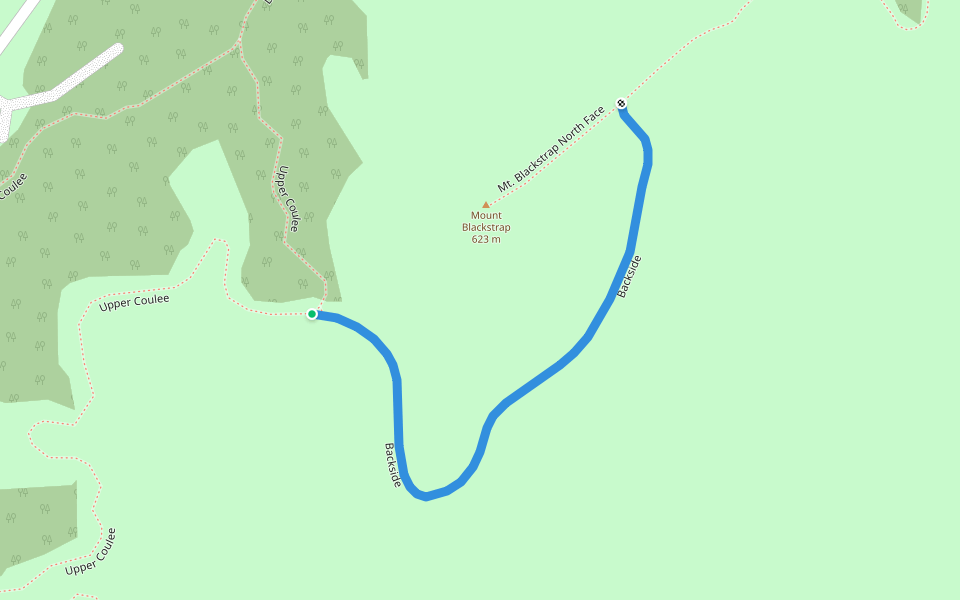 Backside walking route map in Dundurn