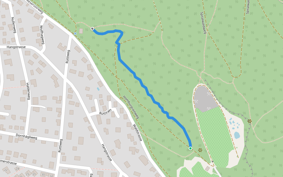 Biketrail Arlesheim: Räbe Trail walking route map in Arlesheim