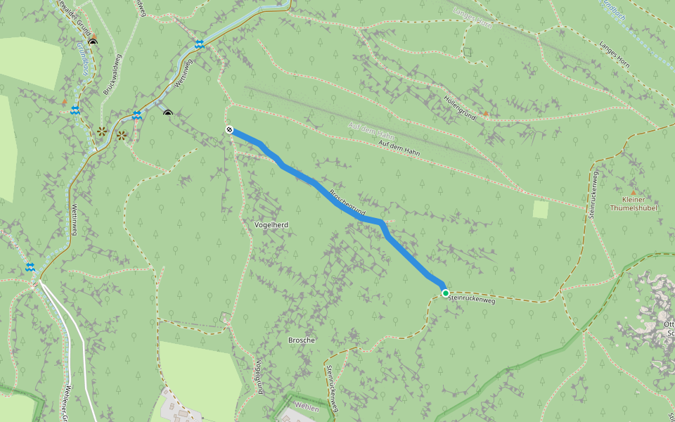 Broschegrund walking route map in Lohmen