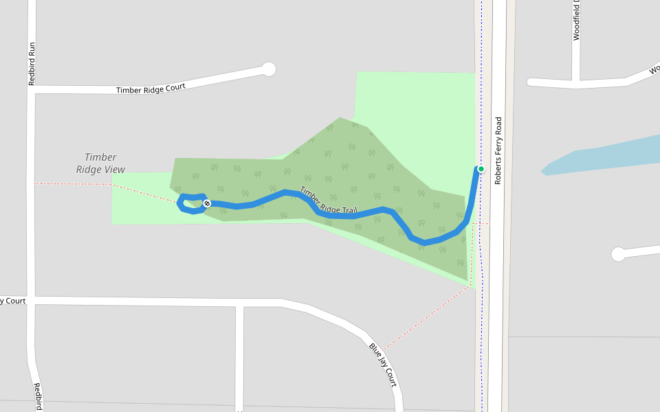 Timber Ridge Trail walking route map in Tiffin