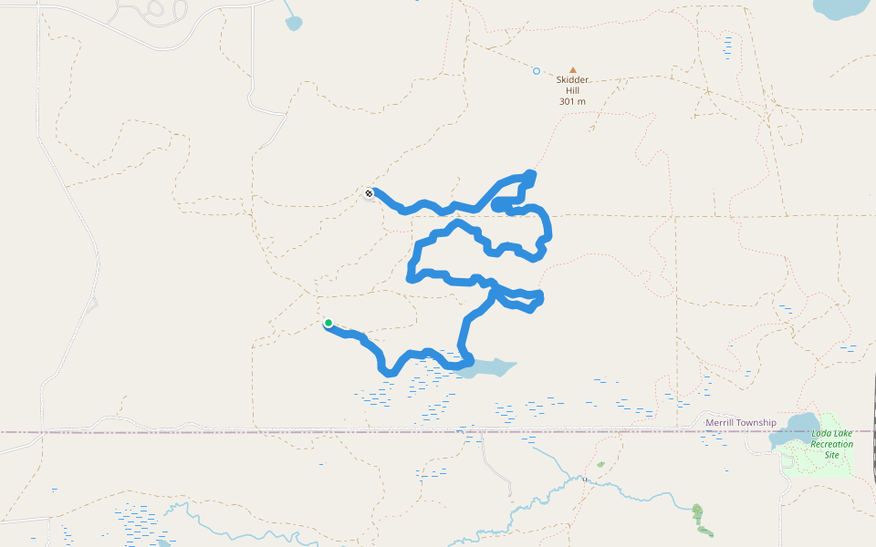 Mccct 7 Mile Atv Loop walking route map in White Cloud