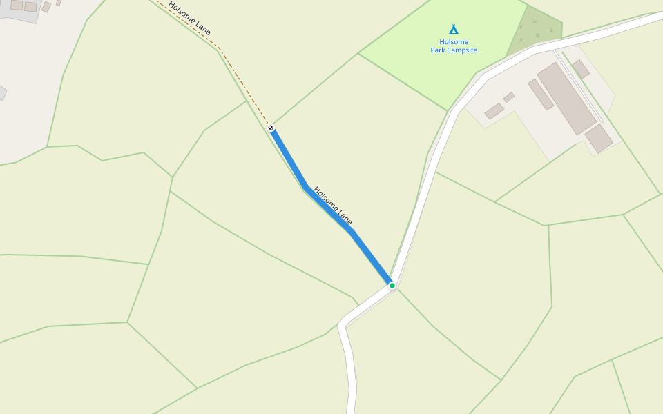 Holsome Lane walking route map in Diptford