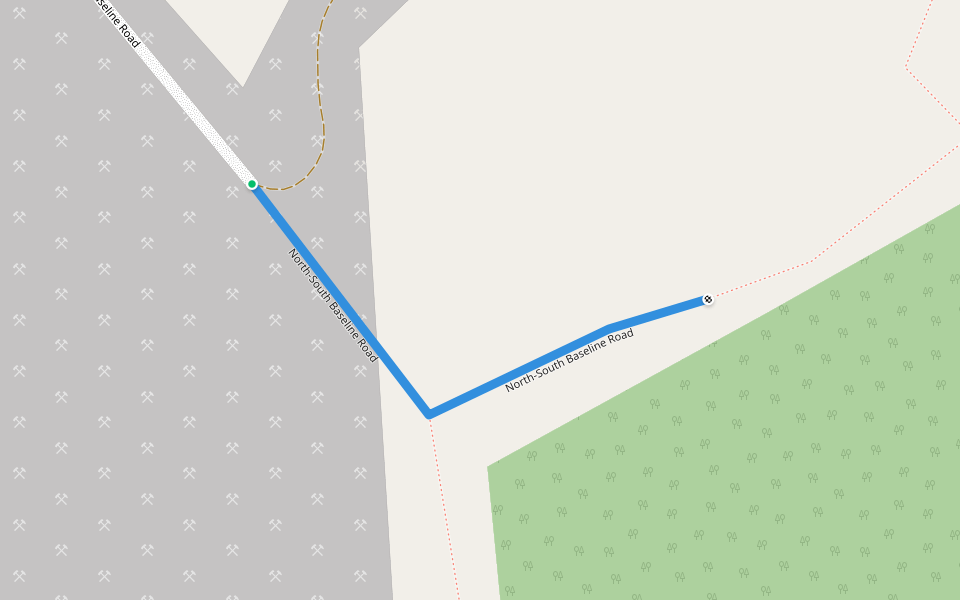 North-South Baseline Road walking route map in Christmas Island
