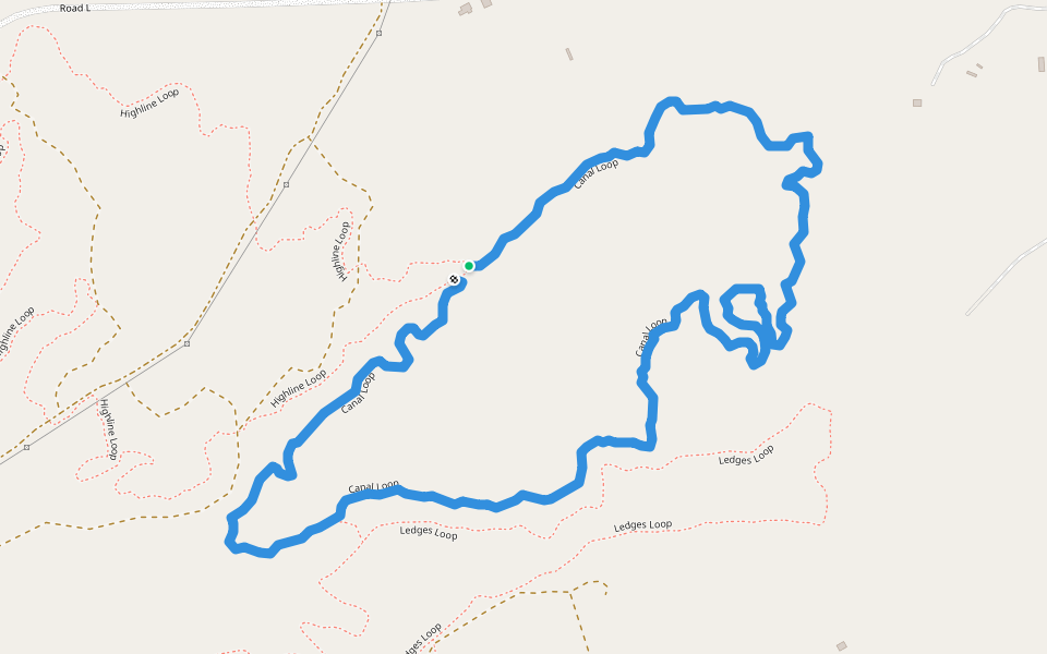 Canal Loop walking route map in Mancos