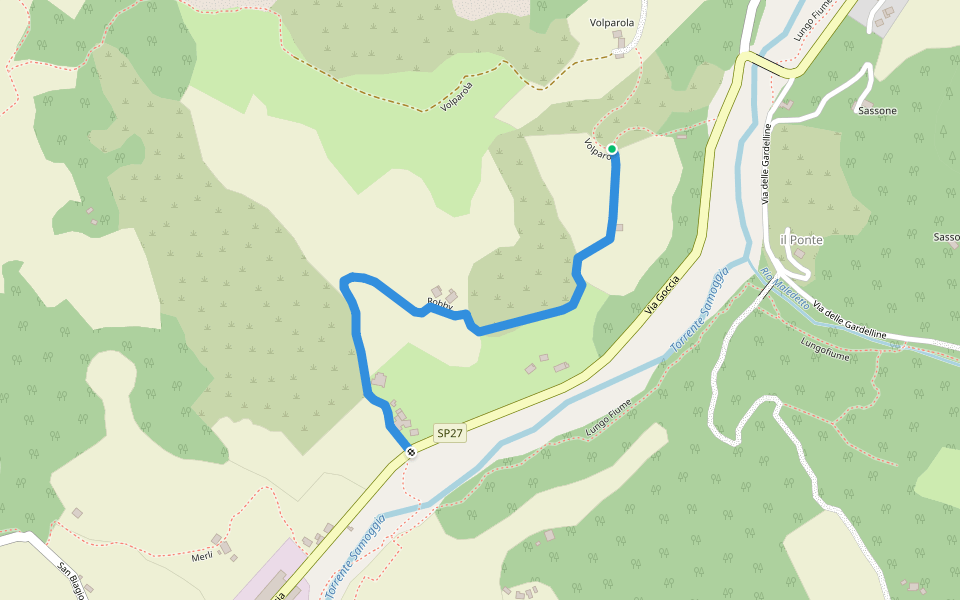 Robby walking route map in Savigno