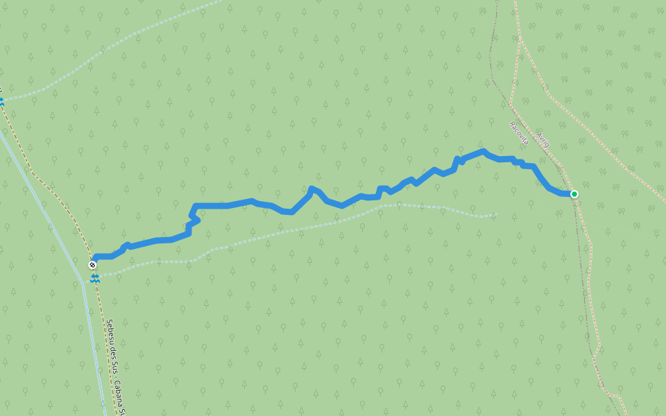 poteca sportivilor - nemarcat walking route map in Sebeşu de Sus