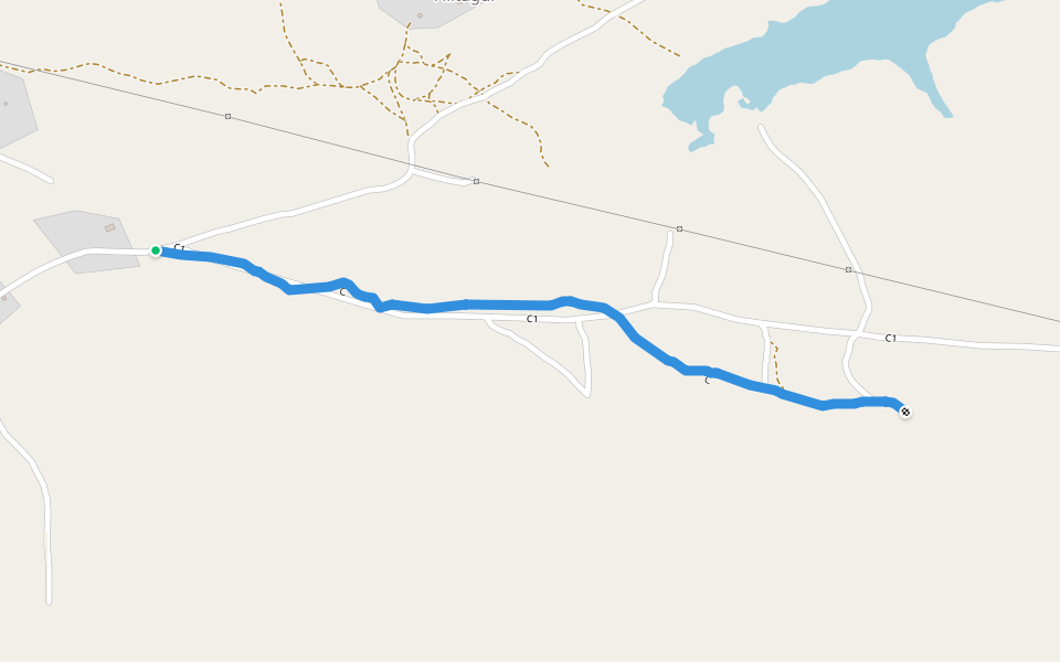 C walking route map in Kaleta