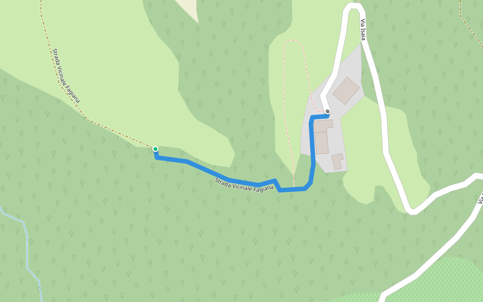 Strada Vicinale Fagiana walking route map in Chiampo