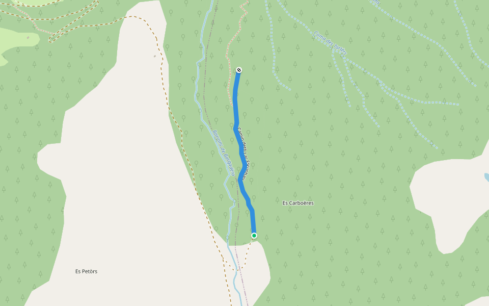 Camin deth Lac Escunhau walking route map in Casarilh