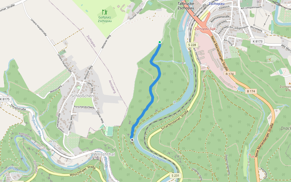 Via Mala-Steig walking route map in Zschopau
