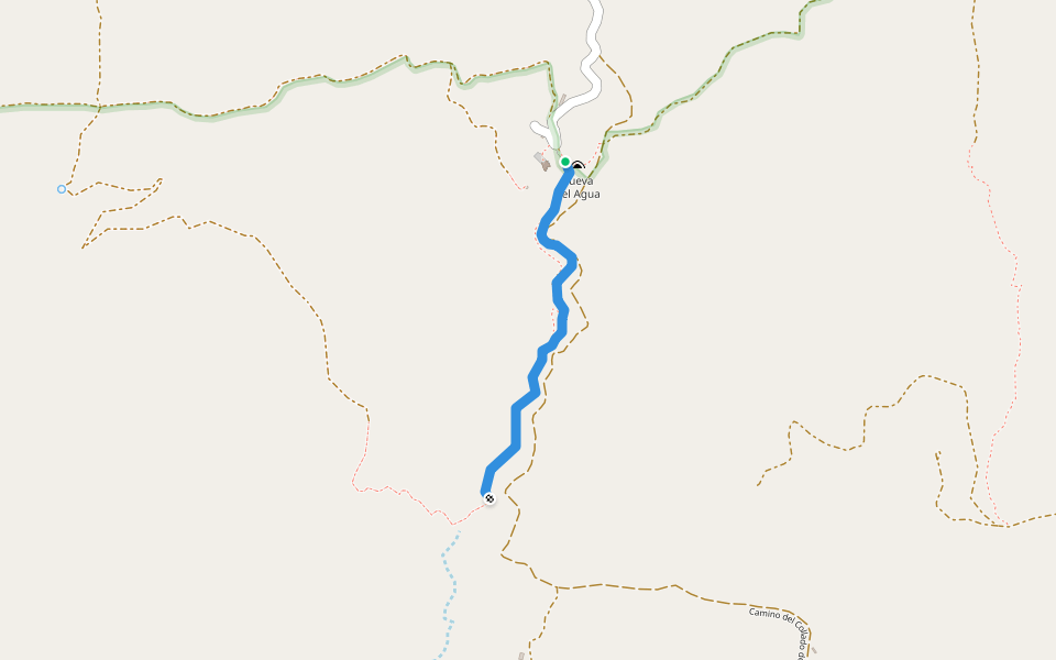 Sendero del Adelfar walking route map in Bedmar Y Garcíez