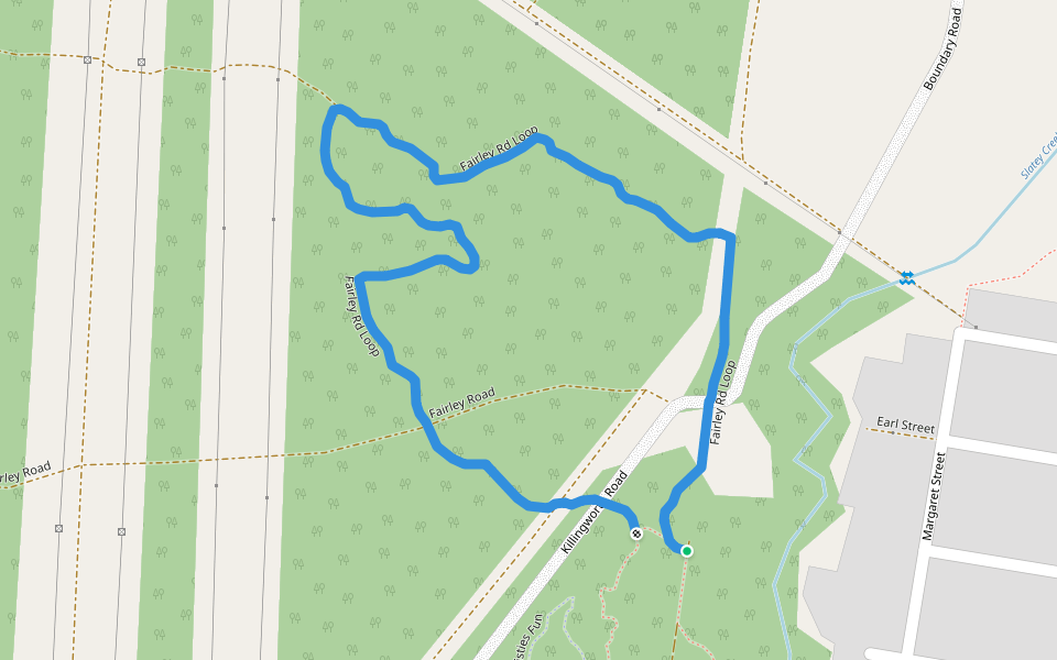 Fairley Rd Loop walking route map in Holmesville