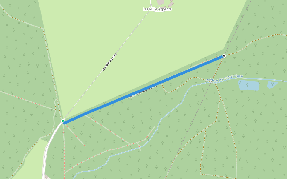 Chemin des Mille Arpents walking route map in La Neuville-aux-Joûtes