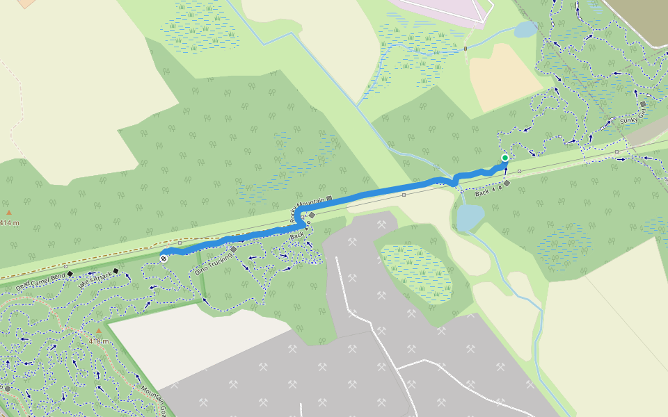 Rocky Mountain walking route map in Waterloo