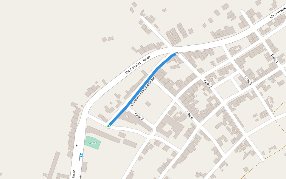 Camino Ruta Libertadora walking route map in Tunja