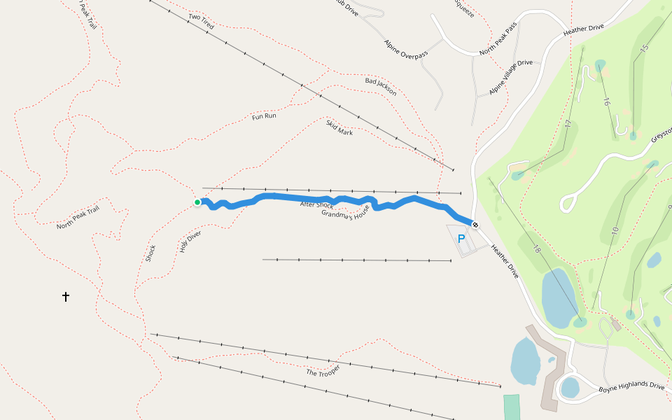 After Shock walking route map in Harbor Point