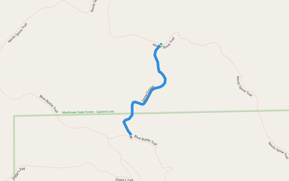 Spine Escape walking route map in Harbor Springs