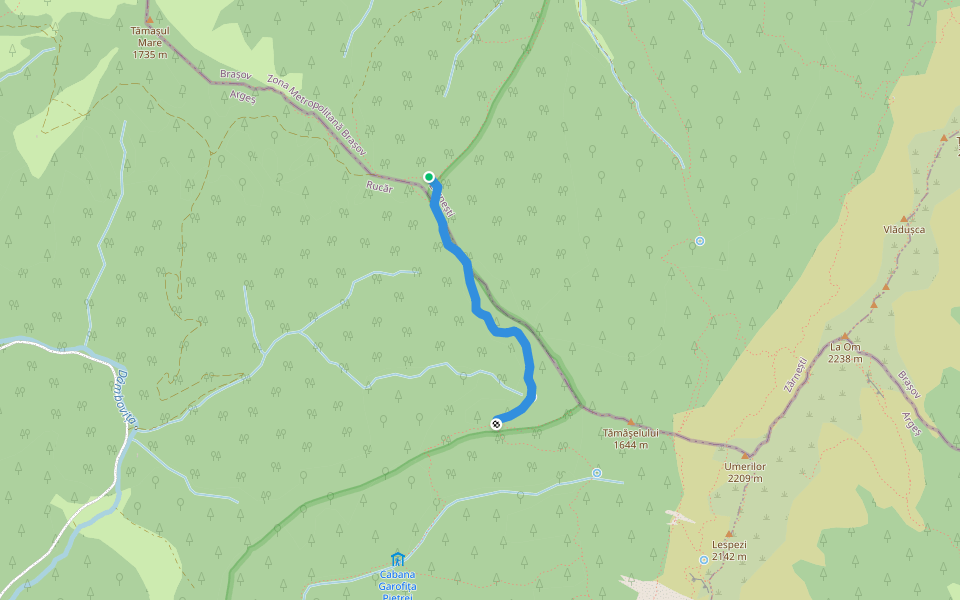 BR, TA, TR walking route map in Sătic