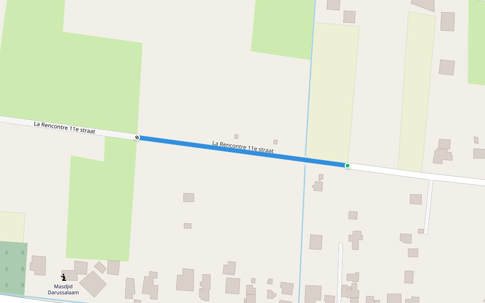 La Rencontre 11e straat walking route map in Domburg