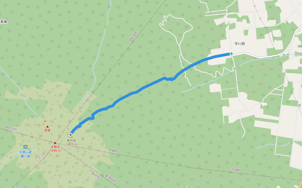 Kyogoku Course walking route map in Kyogoku