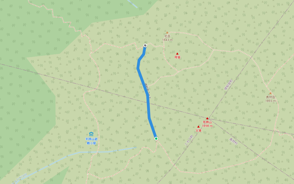 倶知安コース walking route map in Niseko