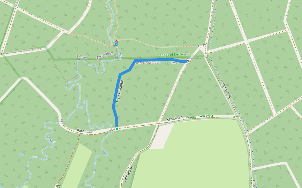 Marijkelaantje walking route map in Lage Mierde