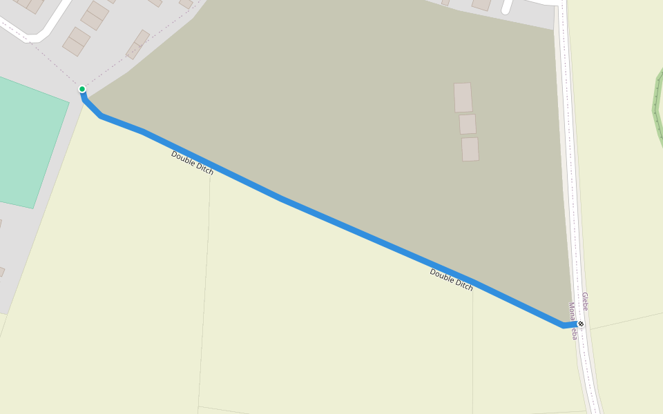 Double Ditch walking route map in Thurles