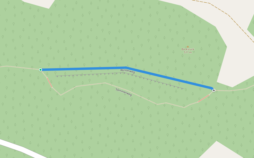 Winterweg walking route map in Kasendorf