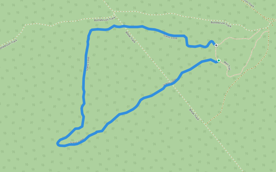 Scenic Loop walking route map in Wail