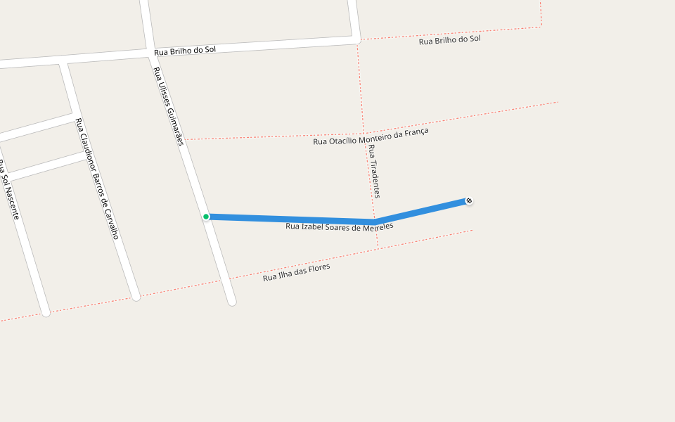 Rua Izabel Soares de Meireles walking route map in Barreiras
