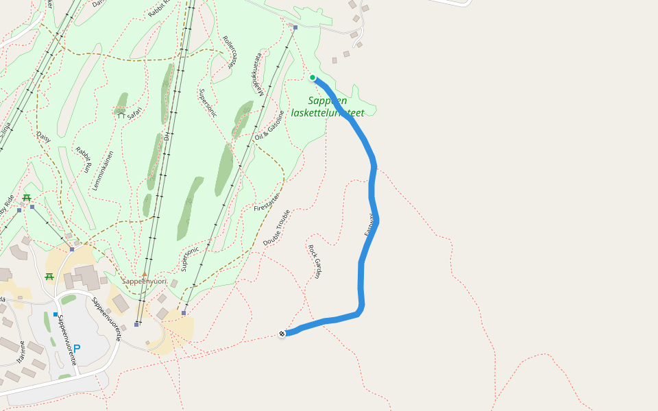 Eastway walking route map in Metsäkulma