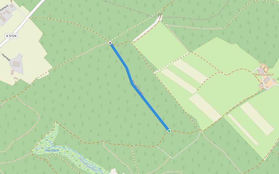 Holzabfuhrweg walking route map in Sankt Georgen