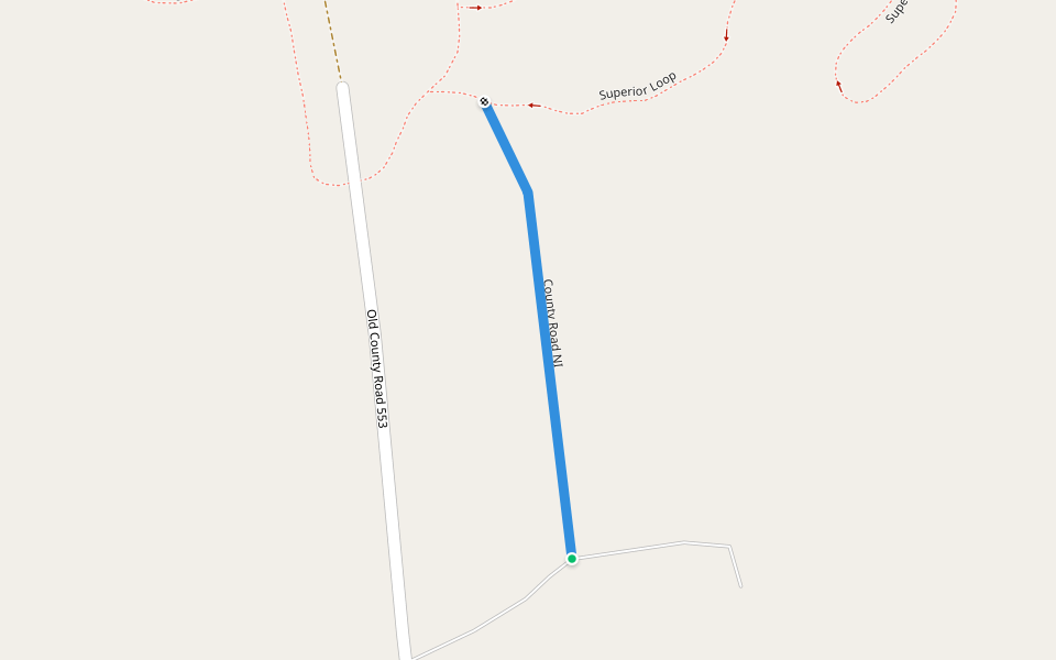 County Road NI walking route map in Gwinn