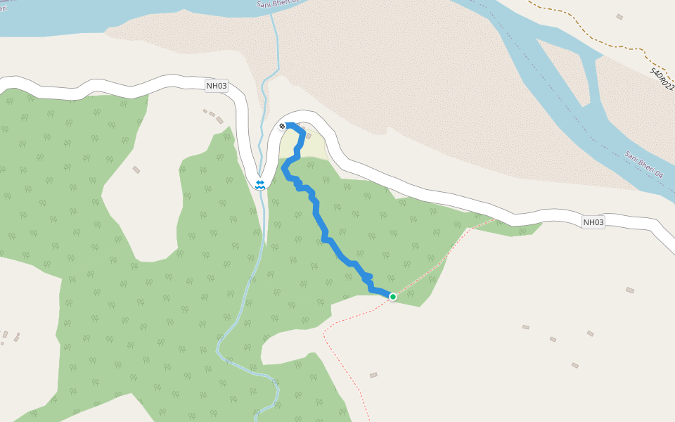 Purtimkandato rimna walking route map in Garayala