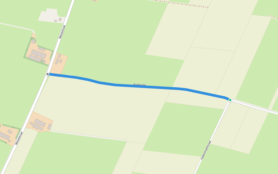 Polderdijk walking route map in Lithoijen