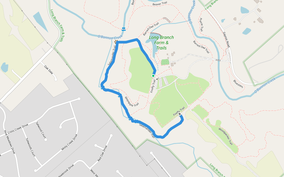 Salamander Trail walking route map in Goshen