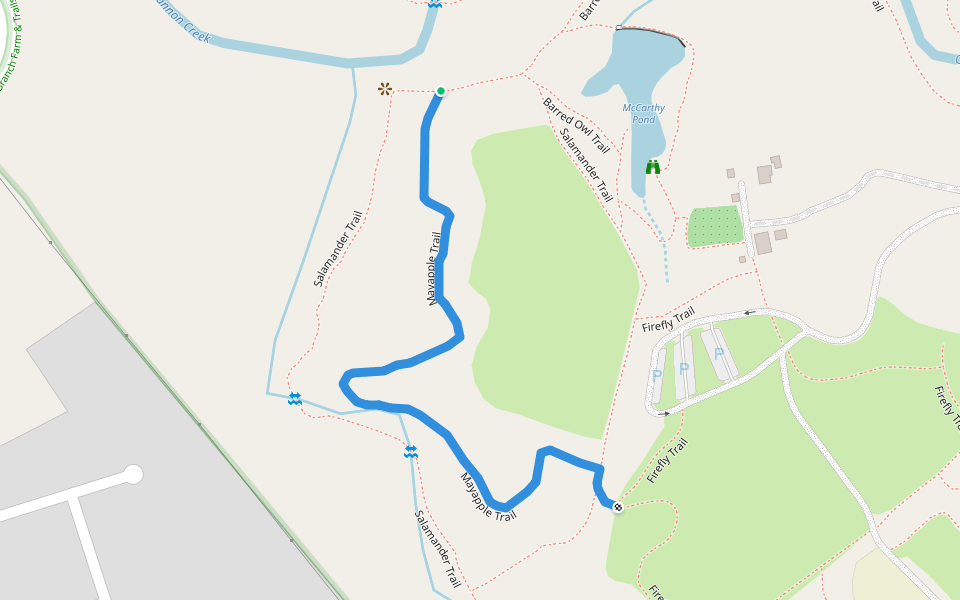 Mayapple Trail walking route map in Goshen