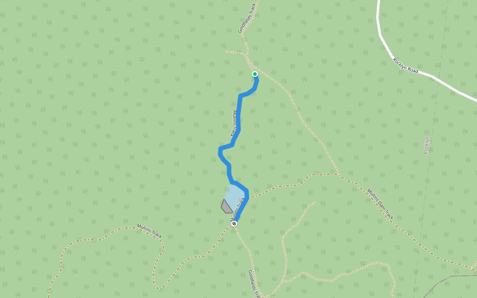 Mullins Track walking route map in Rocklyn