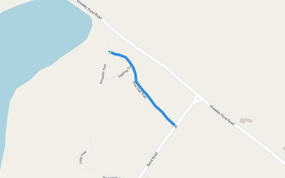 Pine Oak Trail walking route map in Northfield