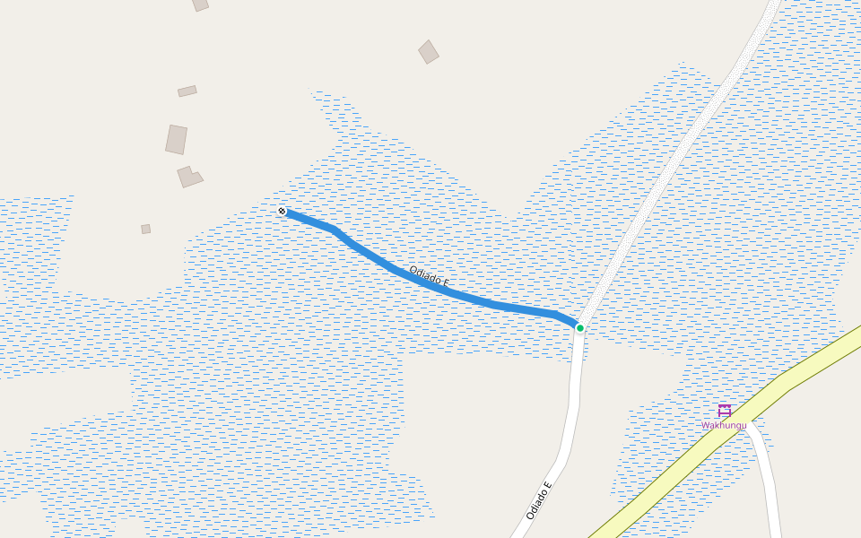 Odiado E walking route map in Funyula