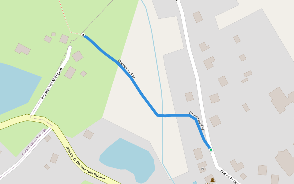 Chemin du Roy walking route map in Excideuil