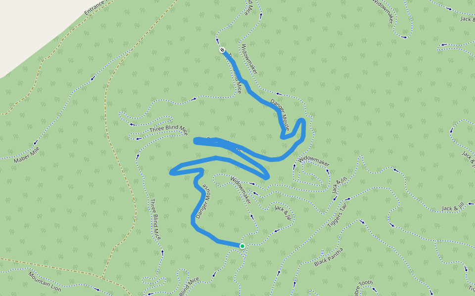 Danger Mouse walking route map in Kinleith