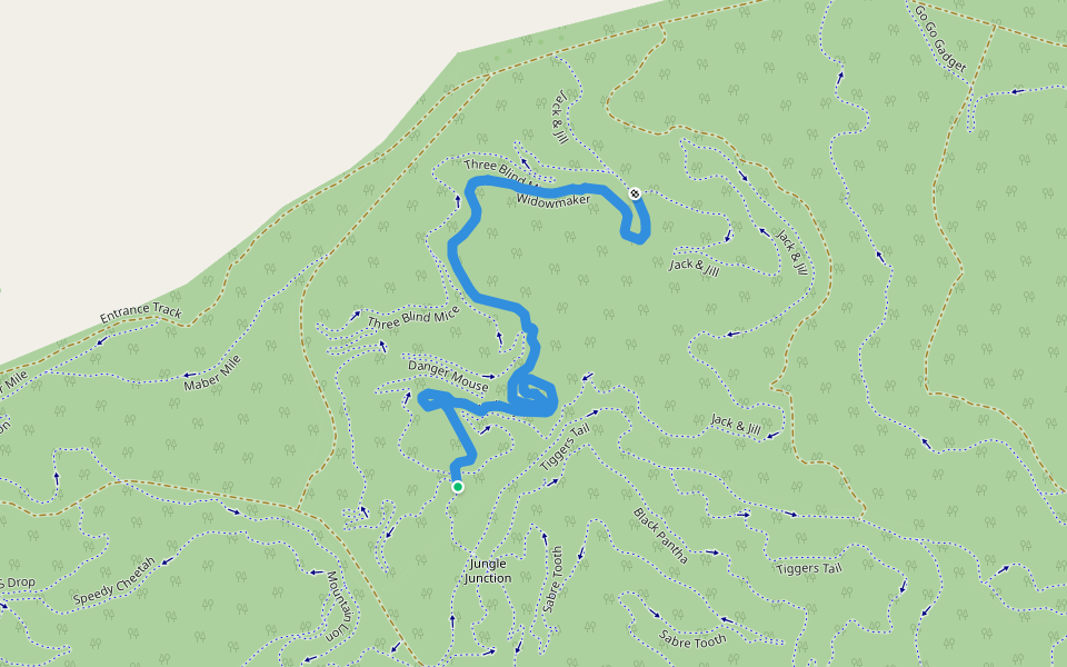 Widowmaker walking route map in Kinleith