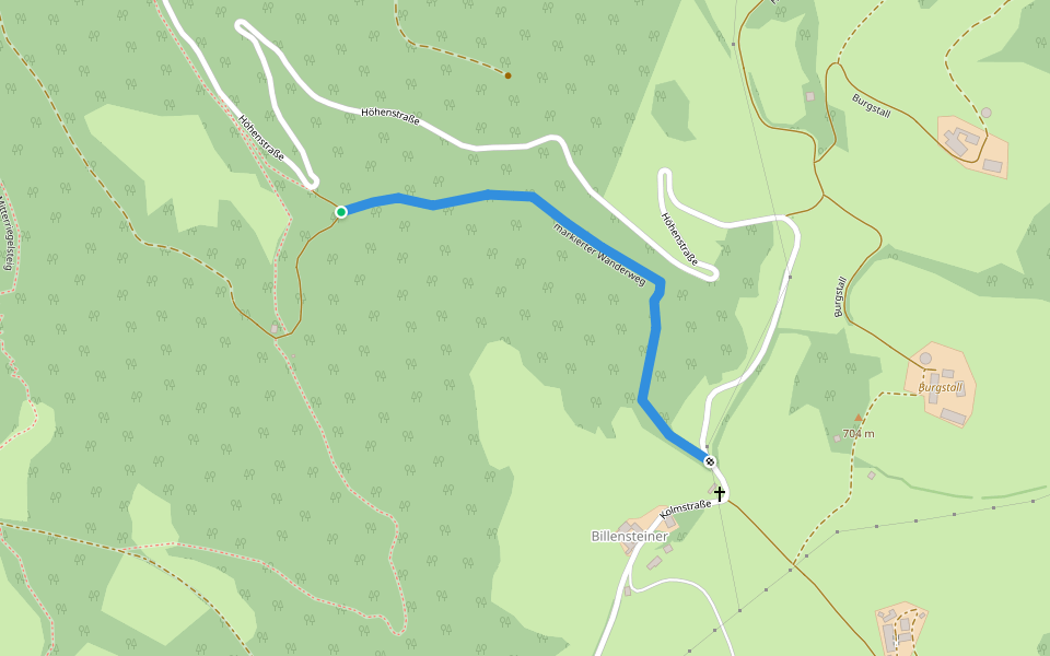 markierter Wanderweg walking route map in Lilienfeld
