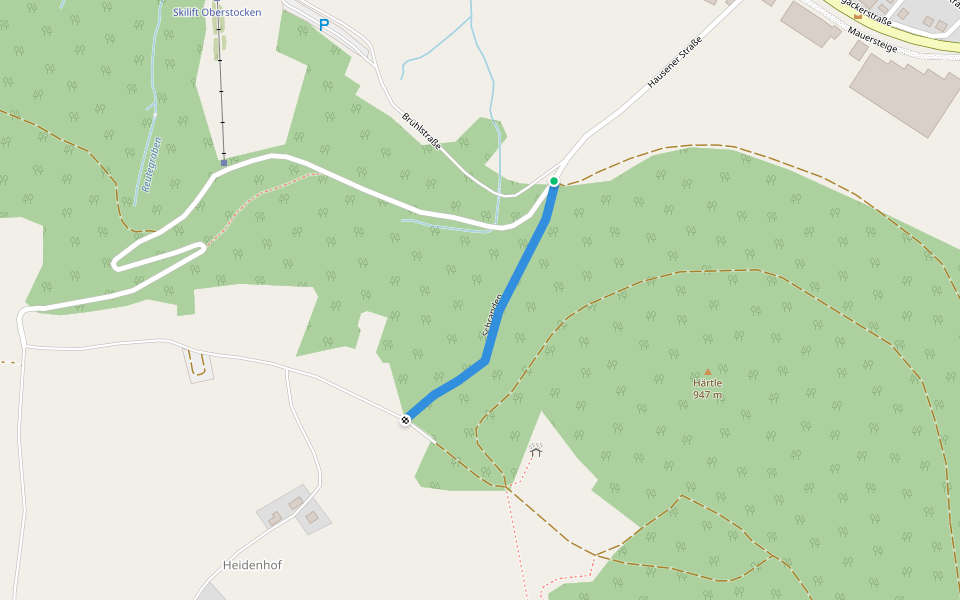 Schranden walking route map in Meßstetten
