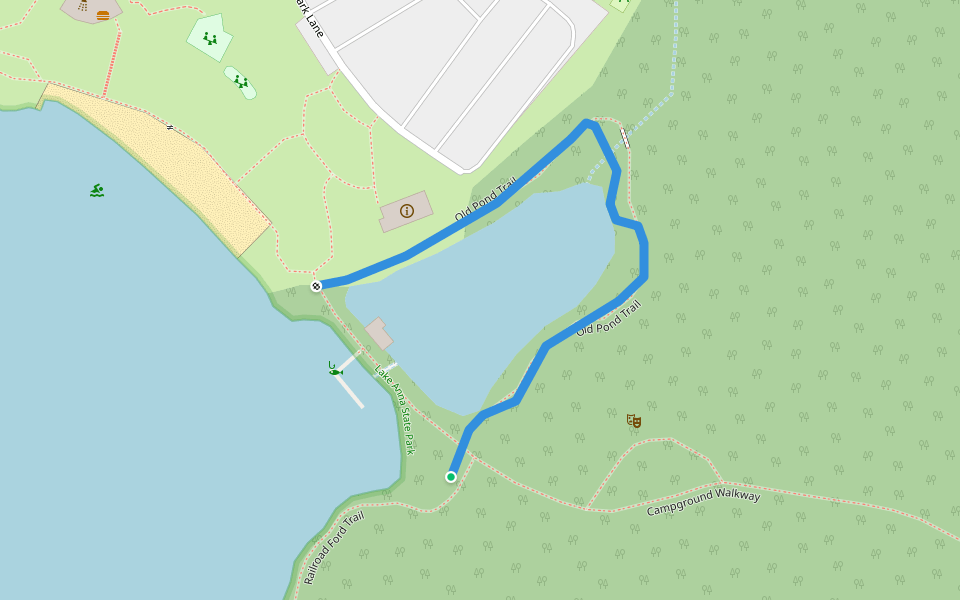 Old Pond Trail walking route map in Spotsylvania Courthouse